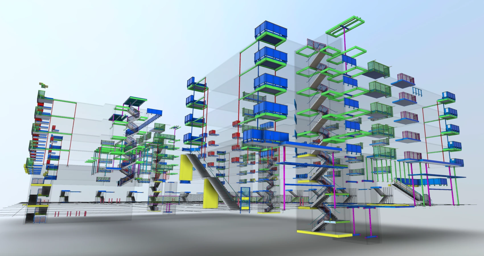 3D structural and miscellaneous metals model of Sacramento Commons
